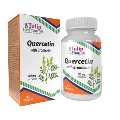 Afbeelding van Quercetine met Bromelaïne 120 Capsules Immuungezondheidssupplement hoge biologische beschikbaarheid
