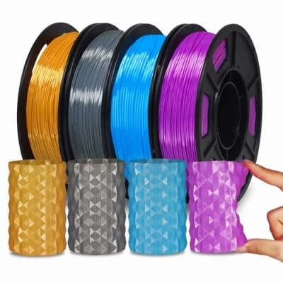 Afbeelding van YOUSU Zijde TPU Filament 1,75 mm, 95A 3D Printing Flexibel Filament, Hoge Hardheid Veerkracht, Zacht Zelfklevend Materiaal, Elastisch, 1 kg, Goud, Donkergrijs, Blauw, Paars