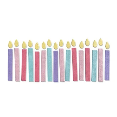 Afbeelding van Sizzix Thinlits Die 665071 Verjaardagskaarsen van Kath Breen, eenheidsmaat, veelkleurig