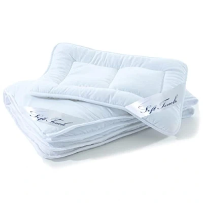 Afbeelding van aqua textil Soft Touch kinderdekbed, 100 x 135 cm, 550 g, met kussen 40 60 150 klimaatregulerend, Oeko Tex