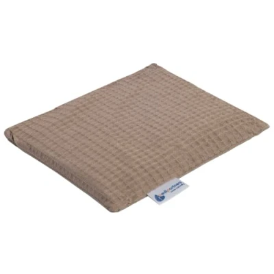 Afbeelding van Kersenstenen kussen korrelkussen groot warmtekussen 500g rechthoek 20x25cm eco natuur 100% Katoenen Wafel Medi Partners warmte + koudetherapie massagetherapie (Beige)