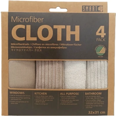 Afbeelding van Smart Microfiber System Microvezeldoekjes Beige 4ST