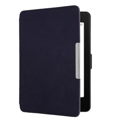 Afbeelding van kwmobile case compatibel met Amazon Kindle Paperwhite hoes E reader cover van microvezel Hoesje in blauw