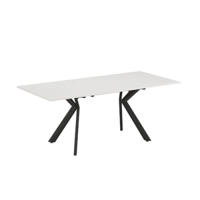 Afbeelding van Vicco Trill Eettafel 140 x 90 cm Uitschuifbaar Wit/zwart
