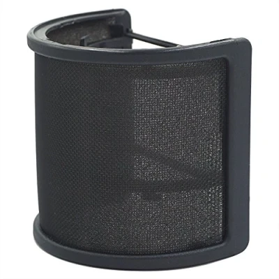 Afbeelding van LEAGY Microfoon Pop Filter Metalen Mesh en Foam Layer Mic Cover Handheld Windscherm Wind Screen Studio Shield Mount, opgewaardeerd Drie lagen Metaal, Foam, Etamine Laag