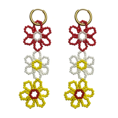 Afbeelding van Fjesta Oeteldonk Oorbellen Bloemen Sieraden Accessoires Premium RVS One Size