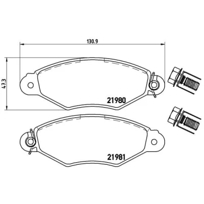 Afbeelding van Brembo Remblokset P 61 098