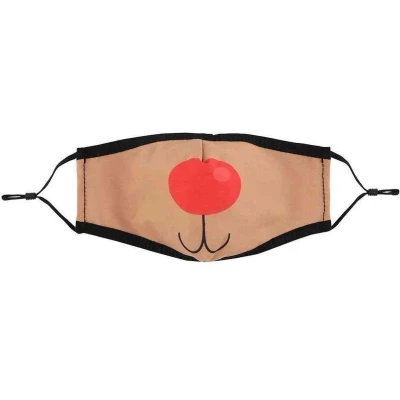 Afbeelding van Something Different Reindeer Masker Mondkapje Bruin