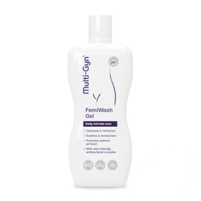 Afbeelding van Multi Gyn FemiWash Gel 220 ml, dagelijkse intieme hygiëne voor vrouwen, zeepvrij, parfumvrij, met rustgevende panthenol, aloë, melkzuur en antibacterieel complex, optimale pH waarde