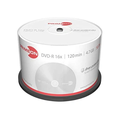 Afbeelding van PRIMEON DVD R 4.7GB/120Min/16x Cakebox (50 schijfjes), zilver protect disc Surface