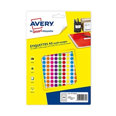 Afbeelding van Avery 2940 tabletten 8 mm op kleur gesorteerd