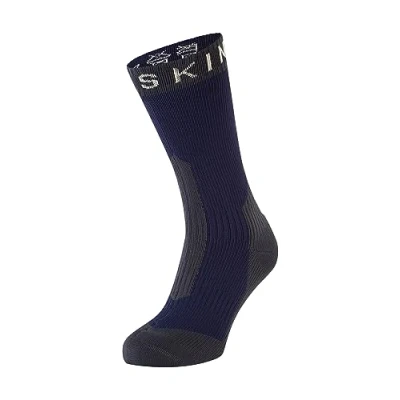Afbeelding van SEALSKINZ Stanfield Waterdichte halfhoge sok voor extreem koud weer, marineblauw/grijs, XL