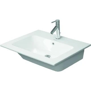 Afbeelding van Duravit Me by starck meubelwastafel 63x49cm 1 kraangat met overloop wit