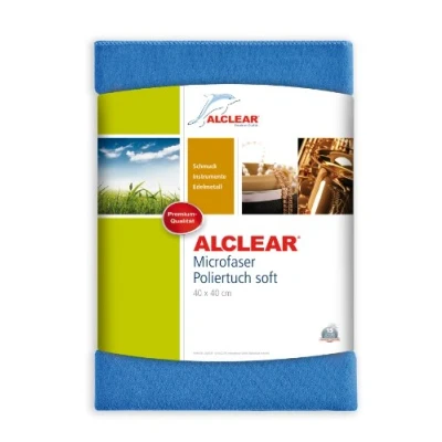 Afbeelding van Alclear 950024 Microvezeldoek, polijstdoek, displaydoek, speciaal doekje voor de perfecte reiniging van gevoelige oppervlakken, lenzen, sieraden enz., 40 x cm, blauw