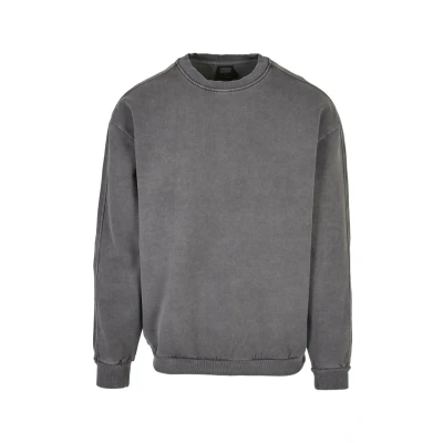 Afbeelding van Urban Classics Heavy Terry Garment DYE CREW Sweater, Heren, Maat: 4XL, Darkshadow