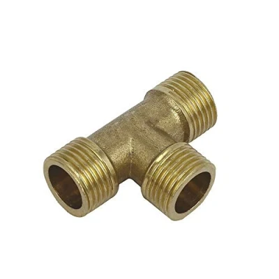 Afbeelding van BE TOOL 3 weg slangconnector T stuk connector messing vormige pijpkoppeling voor lucht, brandstof, waterpijp (1/2&quot; mannelijk x 1/2&quot; mannelijk)