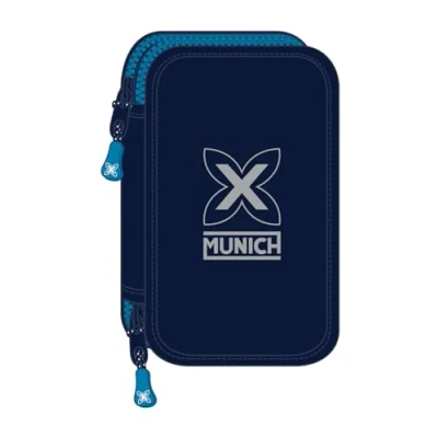 Afbeelding van Dubbele etui Munich Nautic Marineblauw 12.5 x 19.5 4 cm 28 Onderdelen