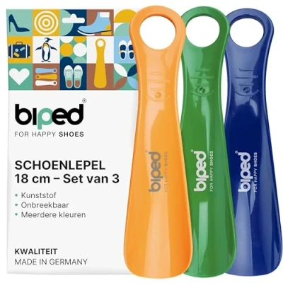 Afbeelding van biped set van 3 schoenlepels kunststof 18 cm schoenlepel Duitse productie z1570(plum)