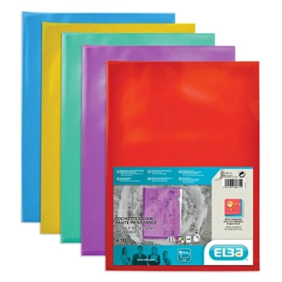 Afbeelding van OXFORD Style L map, formaat A4, uit PVC, glashelder, pak van 10