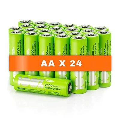 Afbeelding van 100% Peak Power oplaadbare batterijen AA NiMH batterij mignon 2300 mAh 24 stuks