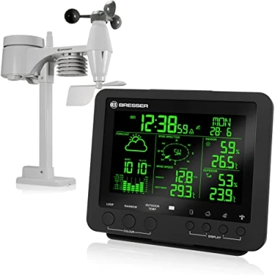 Afbeelding van Bresser Weerstation 5 in 1 Professional Weather Center 256 kleurenweergave Zwart