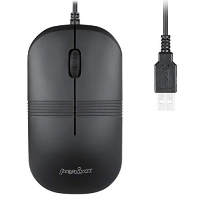 Afbeelding van perixx PERIMICE 503 Bedrade optische muis met wasbare functie, IP 67 gecertificeerd (zwart), 11419