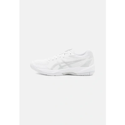 Afbeelding van Asics Geltask 4 Handbalschoenen, Dames, Maat: 38, White/pure silver Textiel/ synthetisch