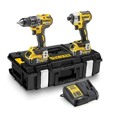 Afbeelding van DeWALT DCK266P2 18V Li ion accu combiset klopboor /schroefmachine (DCD796) &amp; slagschroevendraaier (DCF887) met (2x5.0Ah) in koffer koolborstelloos