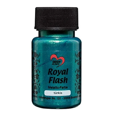 Afbeelding van Royal Flash, acrylverf, metallic, met fijnste glitterdeeltjes, 50 ml (turquoise)
