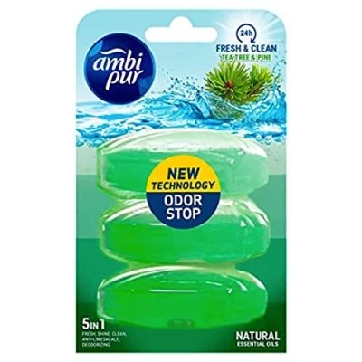 Afbeelding van Ambi Pur Toiletblok Navulling Tea Tree &amp; Pine, 3x55 ml