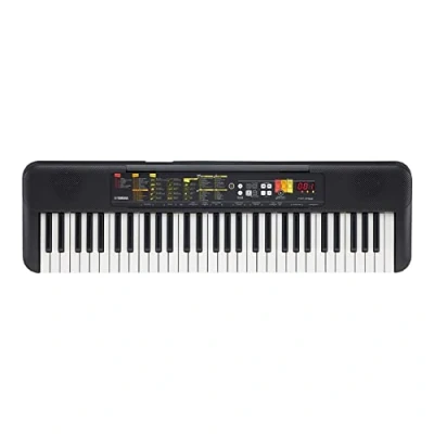 Afbeelding van Yamaha PSR F52 portable keyboard, in zwart Compact digitaal keyboard voor beginners met 61 toetsen, 144 voices en 158 begeleidingen,920 mm x 266 73
