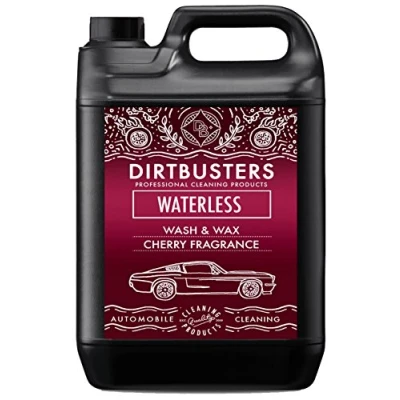 Afbeelding van Dirtbusters Waterloze was en wasautoreiniger, gemakkelijk te gebruiken spray op afveegbare autoshampoo voor een glanzende hydrofobe Poolse afwerking, kersen (5L)