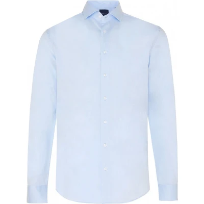 Afbeelding van NOAM Two Ply stretch shirt non iron Sky blue (TRSHZZ004 801)