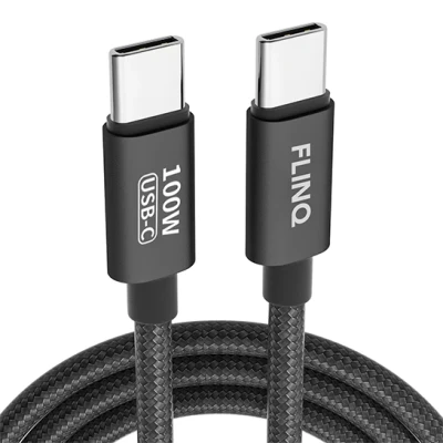 Afbeelding van FlinQ 100W Snellader USB C 2 PACK