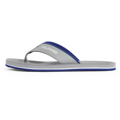 Afbeelding van TOMMY HILFIGER Heren gewatteerde comfort B SANDAL slippers, Grijs (universeel grijs), 7 UK, Universeel Grijs, 41 EU
