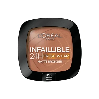 Afbeelding van L&#039;Oréal Paris Langdurige en dekkende bronzer, voor een natuurlijke matte bruining, Infaillible 24h Fresh Wear Soft Mat, kleur: 350 Medium, 1 stuk