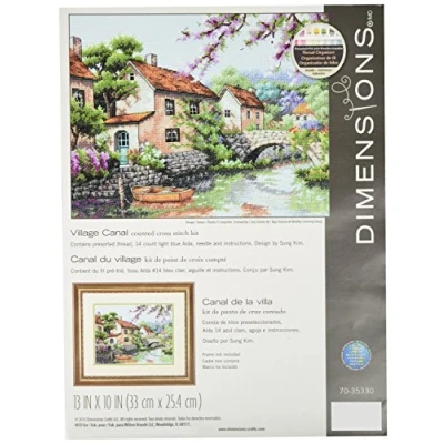Afbeelding van DIMENSIONS 70 35330 Goud: Geteld Kruissteek: Dorpskanaal, Diverse, Eén