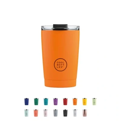 Afbeelding van Cool Bottles Thermosbeker 330 ml 5 uur warm, 10 koud BPA Vrij Vivid Orange