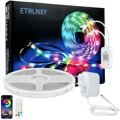 Afbeelding van Led strip 20m, ultralange heldere strip, RGB Ledstripverlichting, besturing via afstandsbedieningsapp, synchroniseren met muziekritme, voor Slaapkamer,Feest,Kerstmis,Keuken,Bruiloft