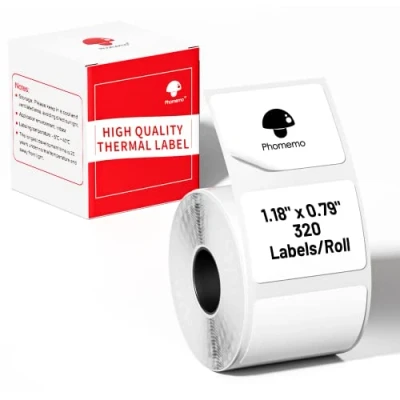 Afbeelding van Phomemo M110/M120/M200/M220/M221 Vierkant, zelfklevend multifunctioneel etiket voor etikettenprinters, 30 x 20 mm (1,18 &quot;x 0,79 &quot;), 230 etiketten/rol
