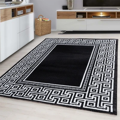 Afbeelding van Parma Design Vloerkleed Zwart / Wit Laagpolig 120x170 cm