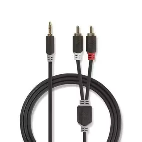 Afbeelding van Tulp naar jack 3.5 mm kabel Nedis 1 meter (Stereo)