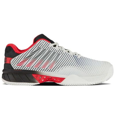 Afbeelding van Hypercourt Express 2 HB 06614 Tennisschoenen Heren Bright White Stretch Limo High Risk Red100 7,5 Wit