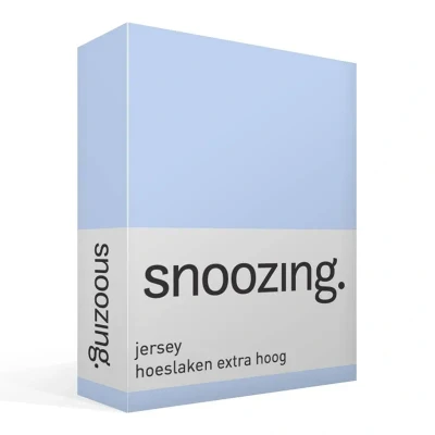 Afbeelding van Snoozing Jersey Hoeslaken Extra Hoog 100% gebreide katoen 200x210/220 cm Hemel