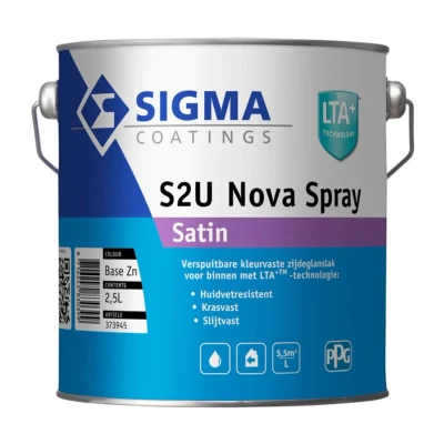 Afbeelding van sigma s2u nova spray satin wit 2.5 ltr