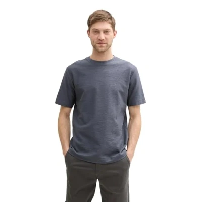 Afbeelding van TOM Tailor Tshirt basic, Heren, Maat: Medium, Blueish grey