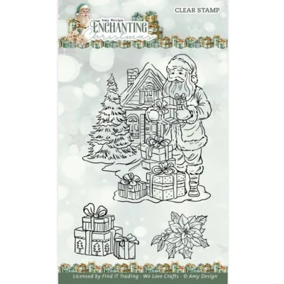 Afbeelding van Clear Stamps Amy Design Enchanting Christmas Santa