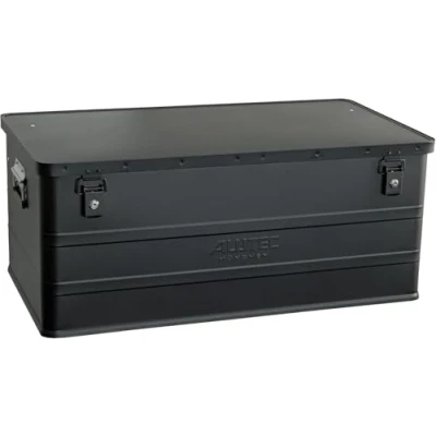 Afbeelding van ALUTEC aluminium box Classic 142 (kleur zwart, inhoud liter, binnenafmetingen (l x b h) 870 460 355 mm 895 495 375 mm, opbergdoos, box) 11142BLACK