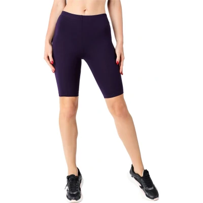 Afbeelding van Merry Style MS MS10 414 LE Dames Leggings Sport Vrijetijdsbroek Kort Viscose Sporbroek Yogabroek Pruim S