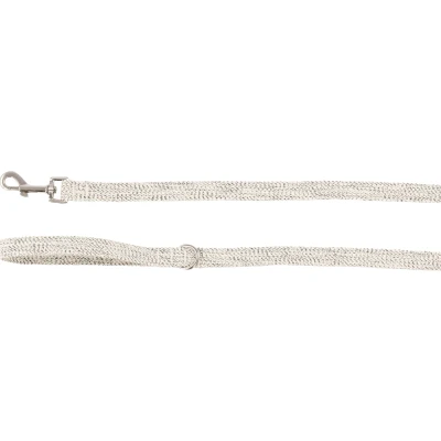 Afbeelding van Flamingo Lago Hondenriem, wit/zwart, 130 cm, 20 mm, met verchroomde karabijnhaak en ring voor accessoires